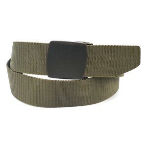 Men’s Green Nylon Military Tactical Webbing Belt w/ Plastic Buckle Size Medium